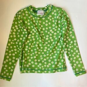 Hanna Andersson Green Ditsy Daisy Rashguard